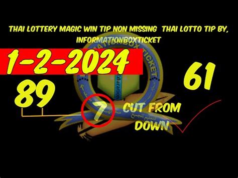 thai lottery magic tips|Thai Lottery Tips To Help You Win Big .